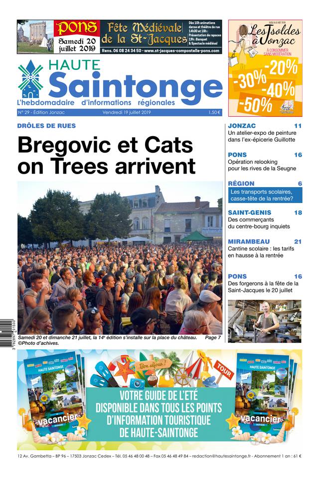 Haute Saintonge 19 juillet 2019 Abonnement Haute Saintonge Pas Cher avec BOUQUET INFO ePresse.fr
