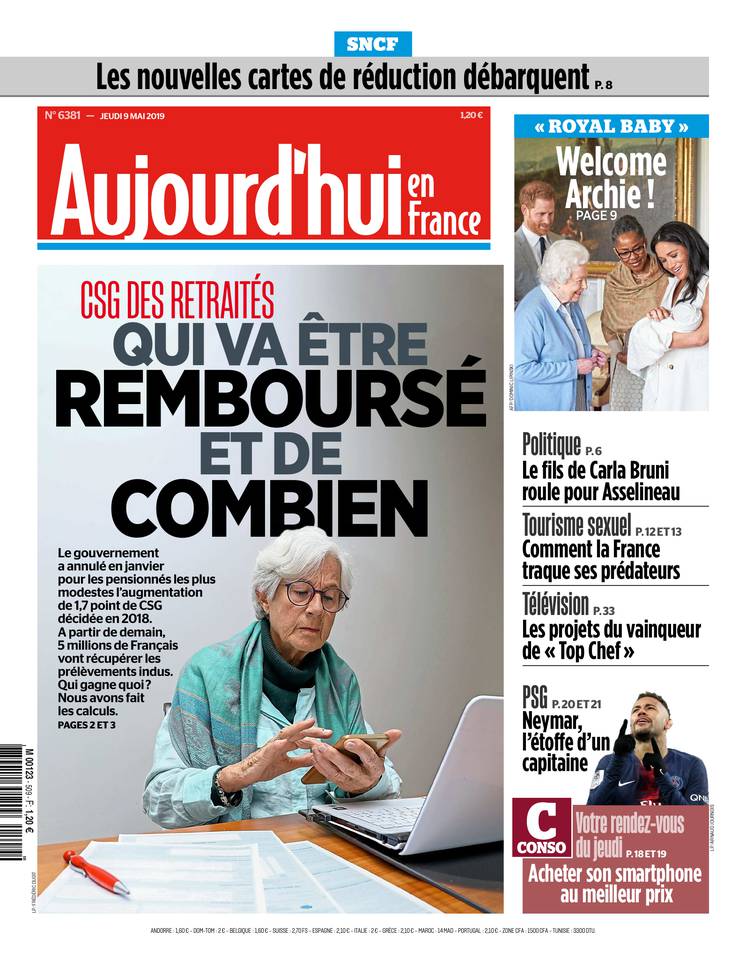Aujourd'hui en France 09 mai 2019 Aujourd'hui en France du 09 mai 2019 à télécharger sur iPad