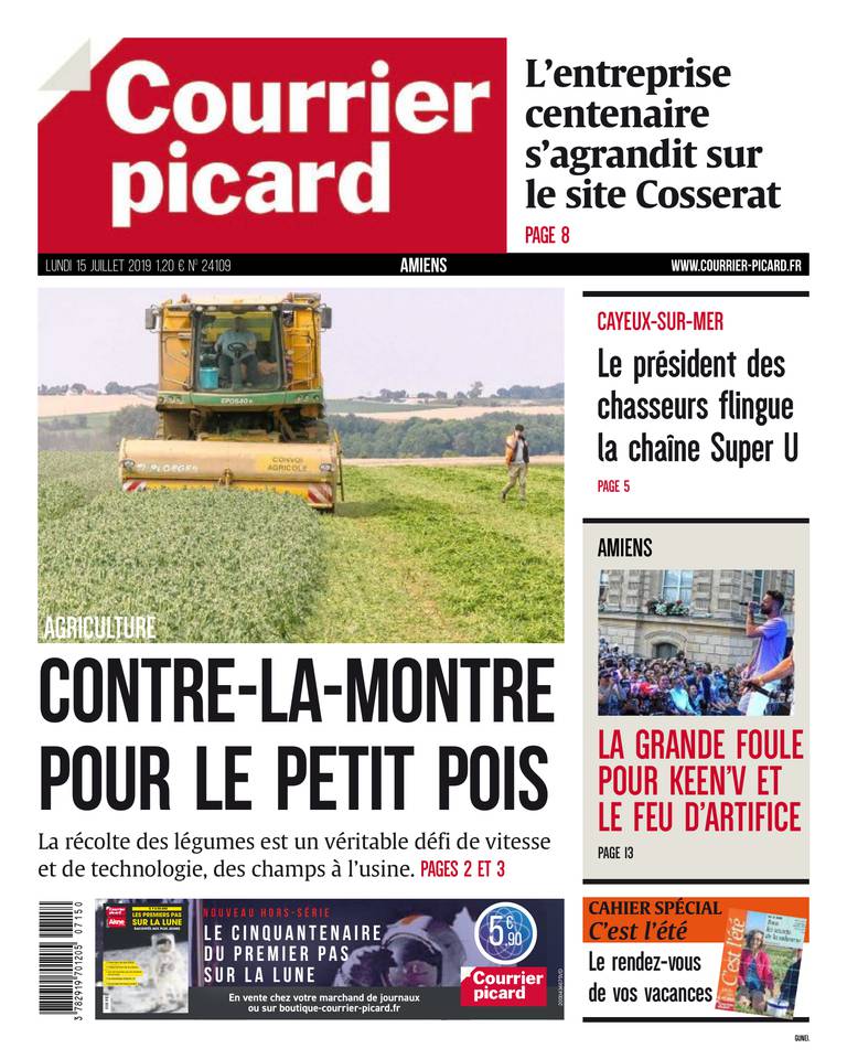 Courrier Picard 15 juillet 2019 Courrier Picard - Amiens du 15 juillet 2019