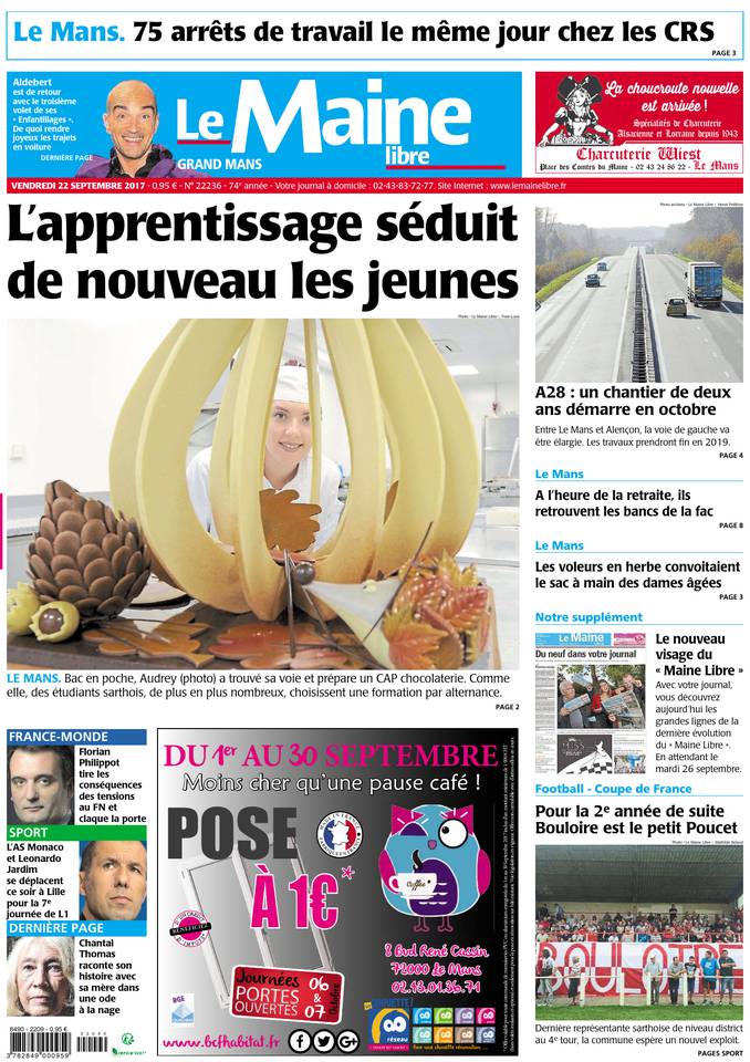 Le Maine Libre 22 septembre 2017 Le Maine Libre du 22 septembre 2017