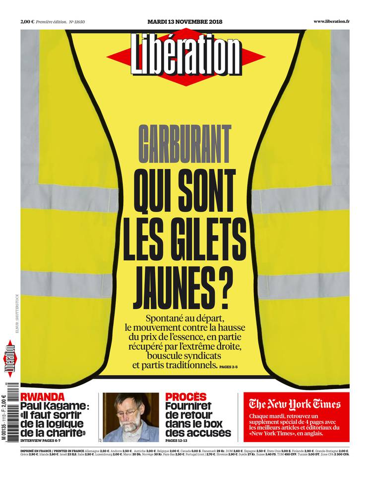 Libération 13 novembre 2018 Libération du 13 novembre 2018 à télécharger sur iPad