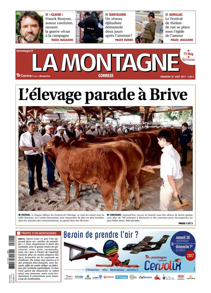 La Montagne 20 août 2017 Abonnement La Montagne Pas Cher avec le BOUQUET INFO ePresse.fr