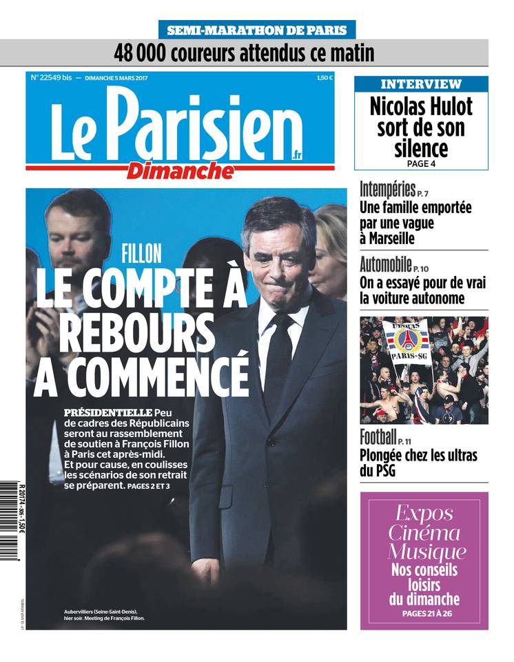 Le Parisien 05 mars 2017 Le Parisien du 05 mars 2017 à télécharger sur iPad
