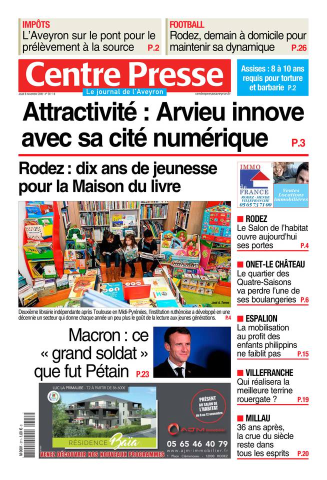 Centre Presse Aveyron 08 novembre 2018 Centre Presse Aveyron du 08 novembre 2018 à télécharger sur iPad