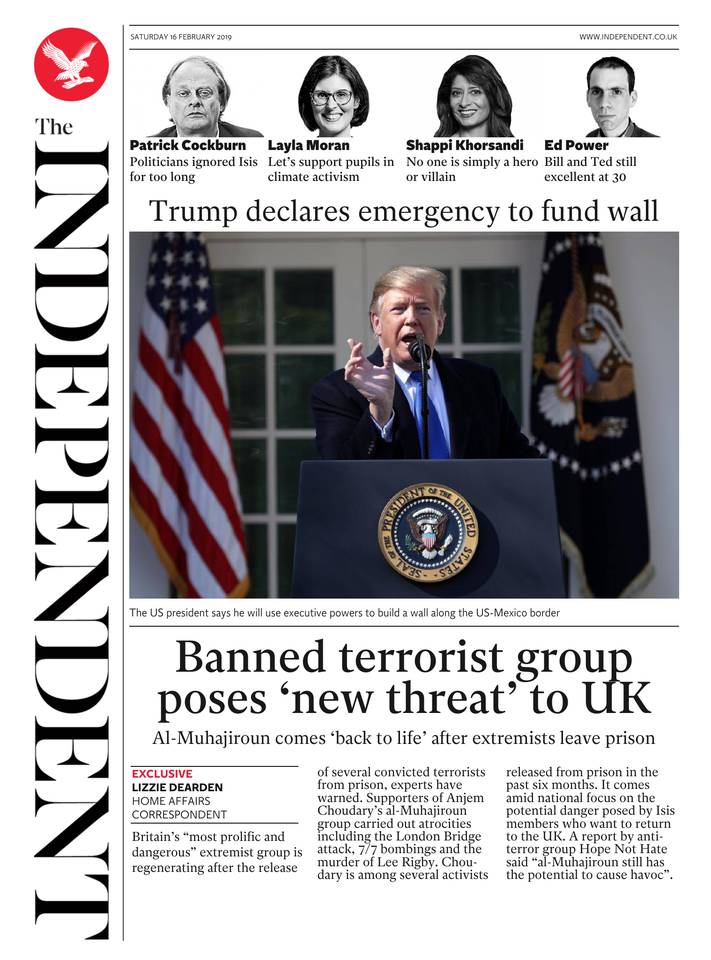 The Independent 16 février 2019 Abonnement The Independent Pas Cher avec le BOUQUET INFO ePresse.fr