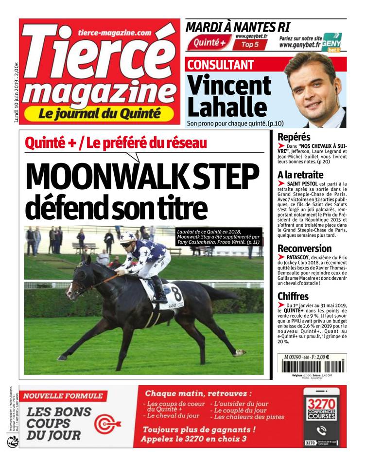 Tiercé Magazine 10 juin 2019 Tiercé Magazine du 10 juin 2019 à télécharger sur iPad