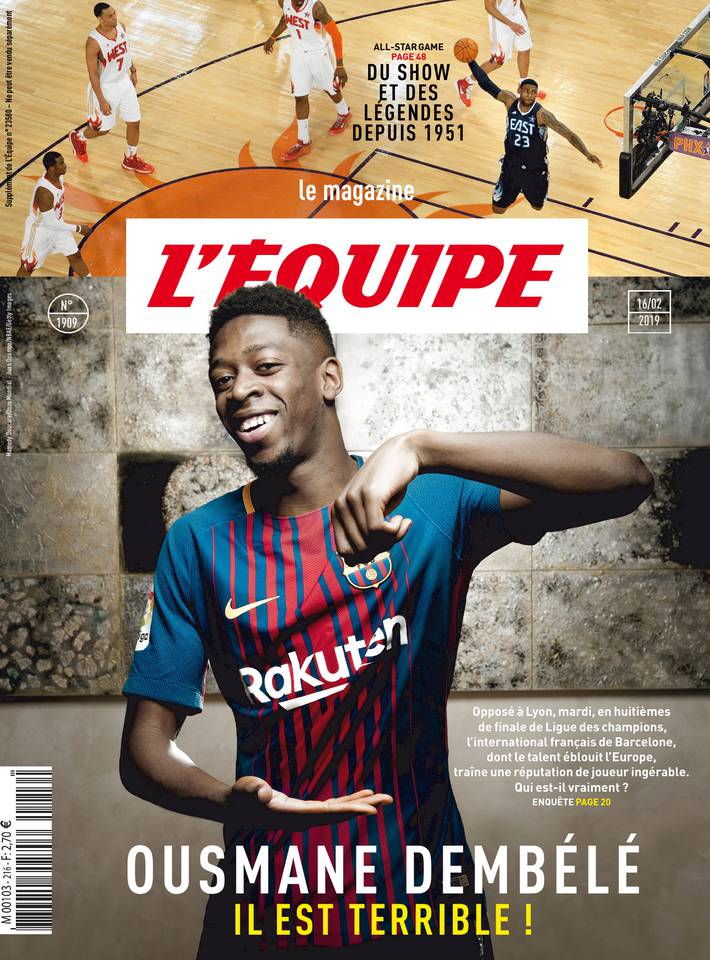 Le magazine L'Équipe 15 février 2019 Abonnement L’Équipe Mag Pas Cher avec le BOUQUET SPORT ePresse.fr