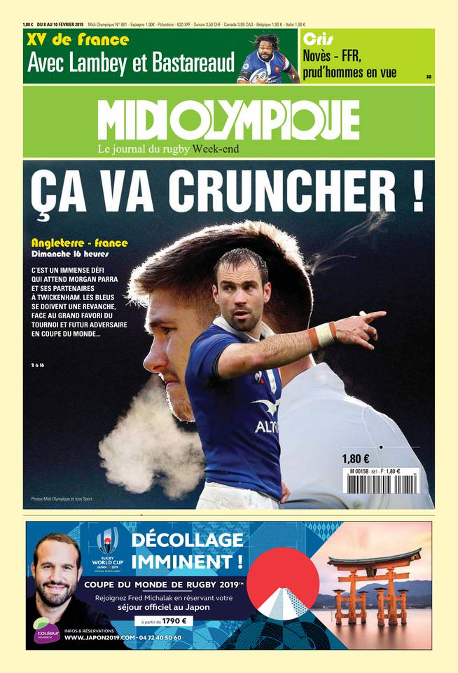 Midi Olympique Vert 08 février 2019 Midi Olympique Vert N°681 du 08 février 2019 à télécharger sur iPad