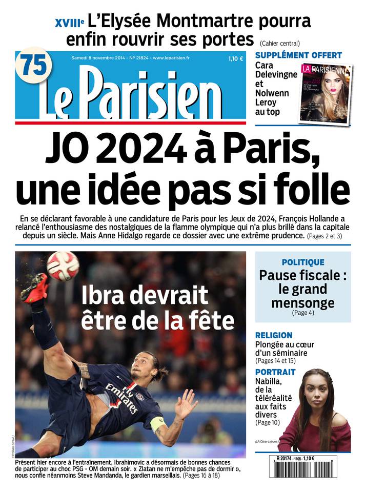 Le Parisien 08 novembre 2014 Le Parisien du 08 novembre 2014 à télécharger sur iPad
