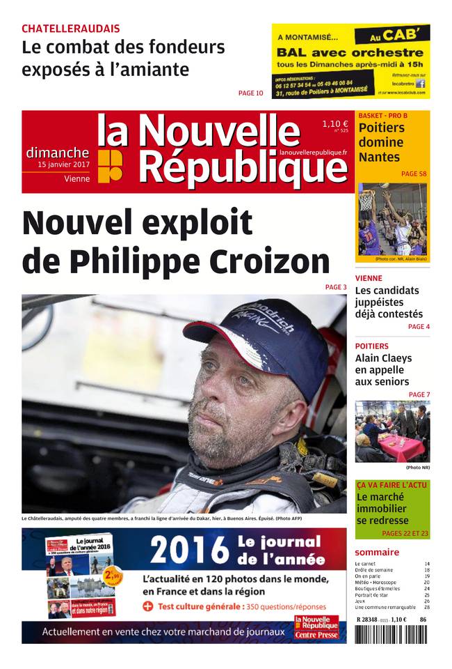 La Nouvelle République Dimanche 15 janvier 2017 La Nouvelle République Dimanche du 15 janvier 2017 à télécharger sur iPad