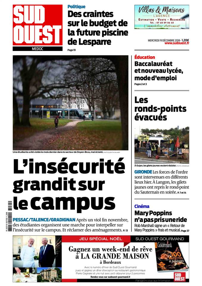 Sud Ouest 19 décembre 2018 Abonnement Sud Ouest Pas Cher avec BOUQUET INFO ePresse.fr
