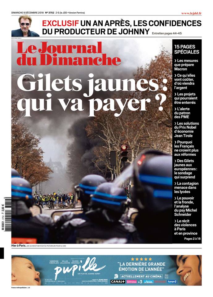 Le Journal du Dimanche 09 décembre 2018 Abonnement Journal du Dimanche Pas Cher avec le BOUQUET ePresse.fr