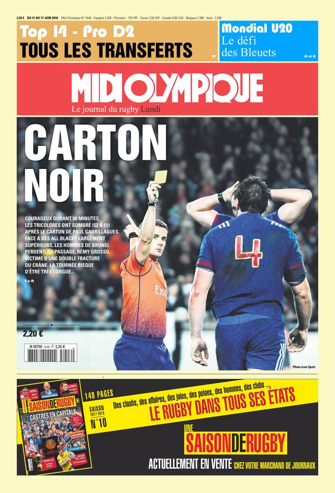 Midi Olympique Rouge 11 juin 2018 Midi Olympique Rouge N°5446 du 11 juin 2018 à télécharger sur iPad