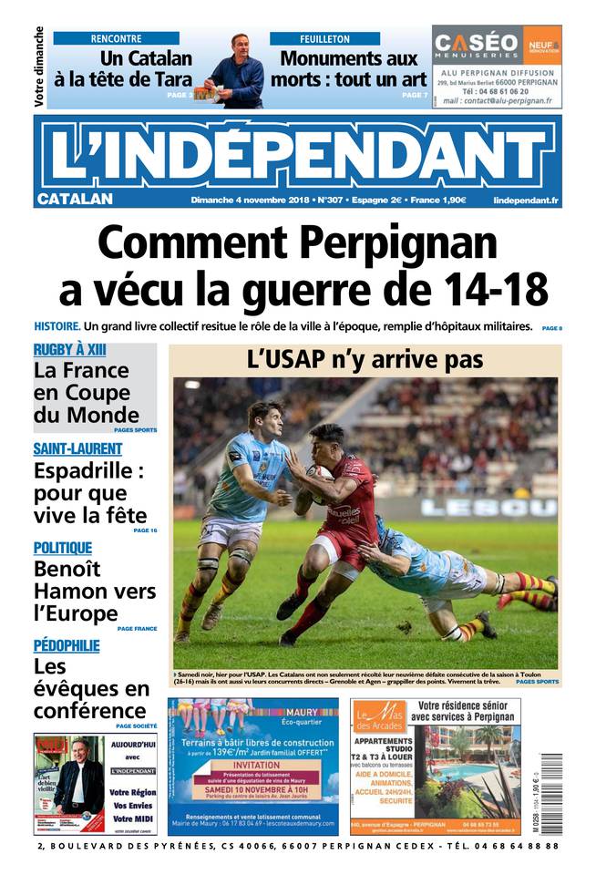 L'Indépendant 04 novembre 2018 L'Indépendant du 04 novembre 2018 à télécharger sur iPad