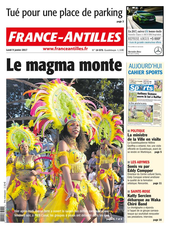 France-Antilles Guadeloupe 09 janvier 2017 France-Antilles Guadeloupe du 09 janvier 2017 à télécharger sur iPad