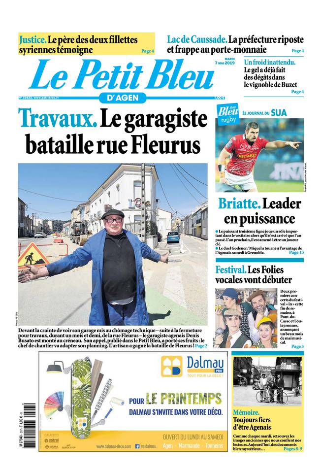 Le Petit Bleu d'Agen 07 mai 2019 Le Petit Bleu d'Agen du 07 mai 2019 à télécharger sur iPad