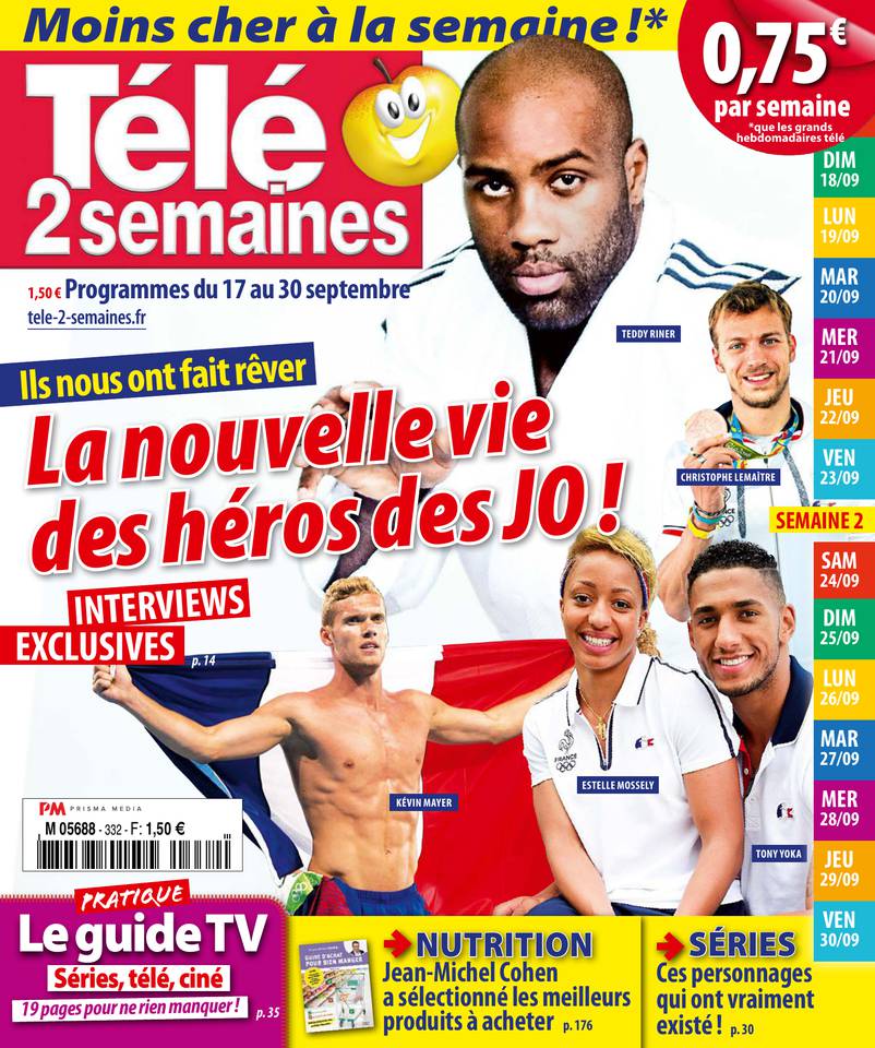 Télé 2 Semaines 12 septembre 2016 Télé 2 Semaines N°332 du 12 septembre 2016 à télécharger sur iPad