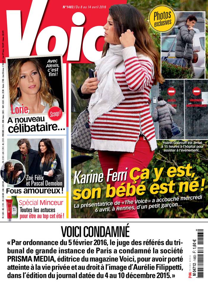 Voici 08 avril 2016 Voici N°1483 du 08 avril 2016 à télécharger sur iPad