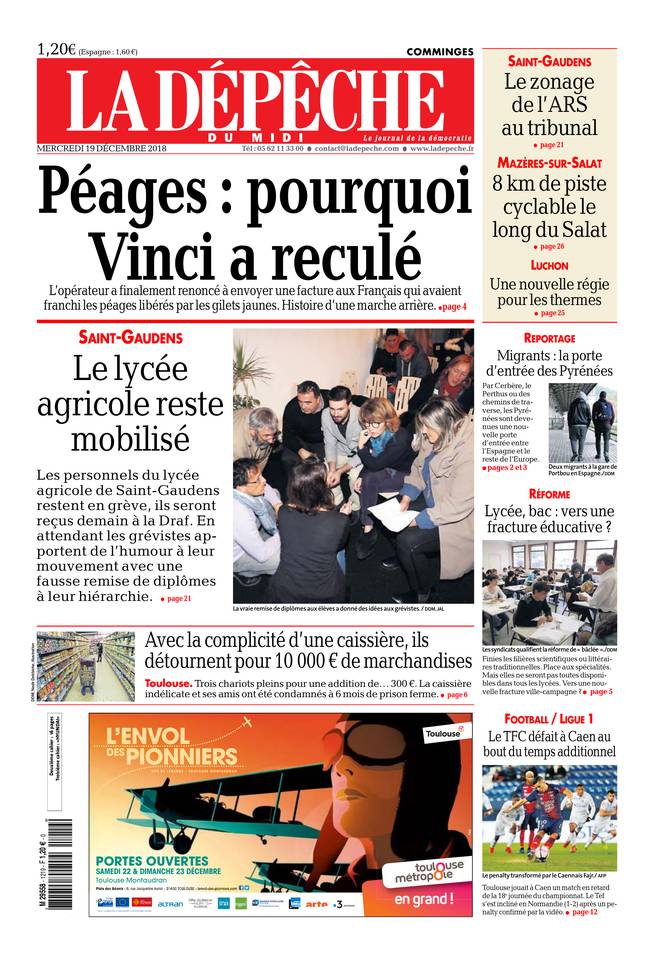 La Dépêche du Midi 19 décembre 2018 Abonnement à La Dépêche du Midi Pas Cher avec le BOUQUET ePresse.fr