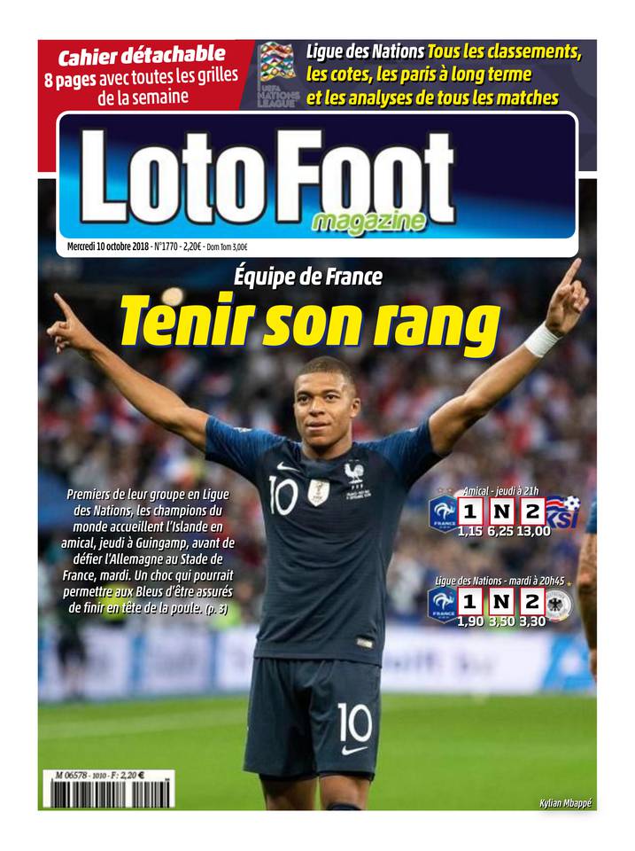 Loto Foot Magazine 10 octobre 2018 Loto Foot Magazine du 10 octobre 2018 à télécharger sur iPad
