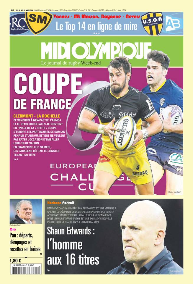 Midi Olympique Vert 10 mai 2019 Midi Olympique Vert N°694 du 10 mai 2019 à télécharger sur iPad