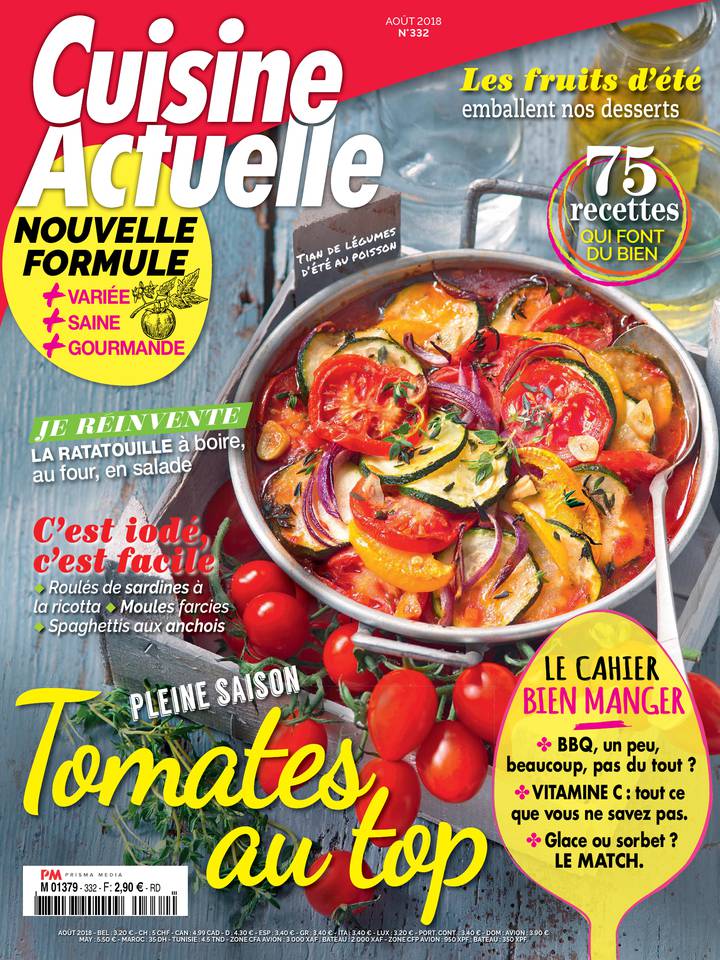Cuisine Actuelle 09 juillet 2018 Abonnement à Cuisine Actuelle Pas Cher avec le BOUQUET ePresse.fr