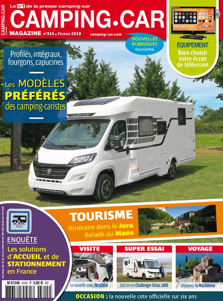 Camping-car Magazine 09 janvier 2019 Abonnement Camping-car Magazine Pas Cher avec le BOUQUET ePresse.fr