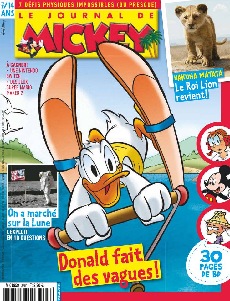 Le Journal de Mickey 17 juillet 2019 Abonnement Le Journal de Mickey Pas Cher avec le BOUQUET ePresse.fr