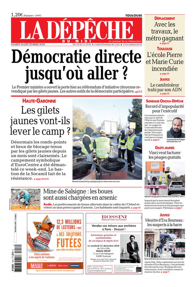La Dépêche du Midi 18 décembre 2018 Abonnement à La Dépêche du Midi Pas Cher avec le BOUQUET ePresse.fr