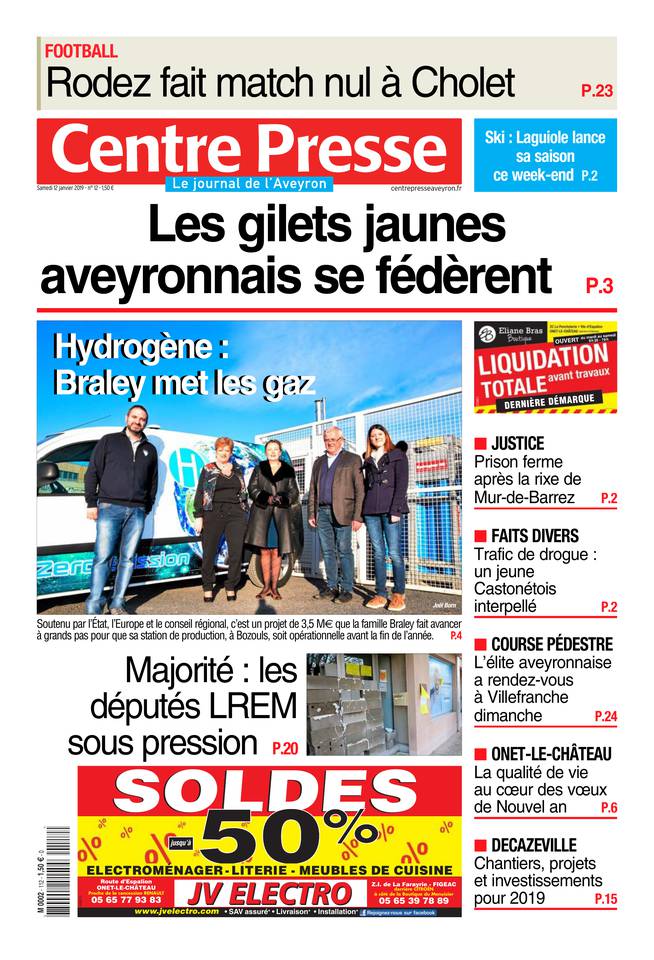 Centre Presse Aveyron 12 janvier 2019 Centre Presse Aveyron du 12 janvier 2019 à télécharger sur iPad
