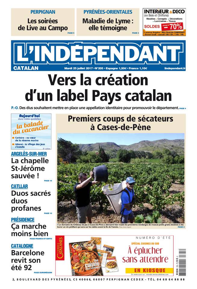 L'Indépendant 25 juillet 2017 Abonnement L’Indépendant Pas Cher avec BOUQUET INFO ePresse.fr