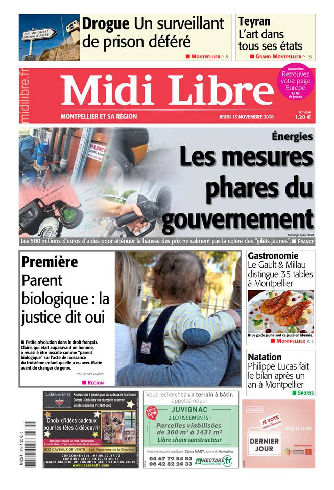 Midi Libre 15 novembre 2018 Abonnement à Midi Libre Pas Cher avec le BOUQUET INFO ePresse.fr