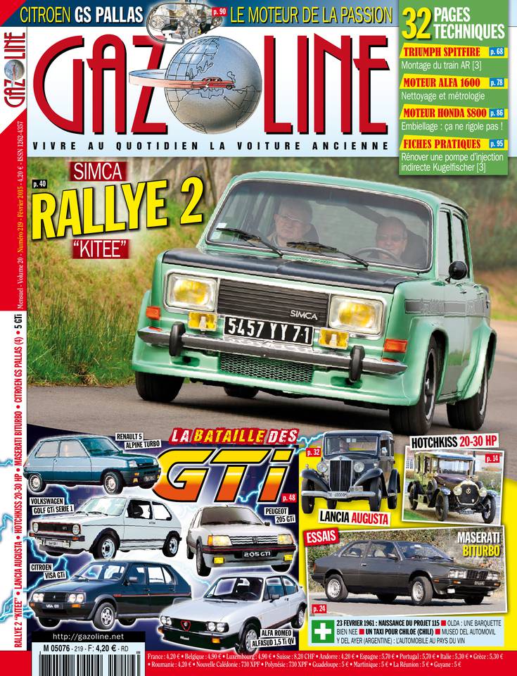 Gazoline 23 janvier 2015 Gazoline N°219 du 23 janvier 2015 à télécharger sur iPad