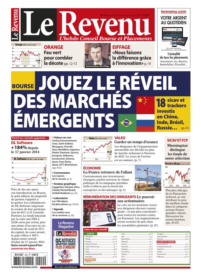 Le Revenu 02 mars 2017 Le Revenu N°1418 du 02 mars 2017 à télécharger sur iPad