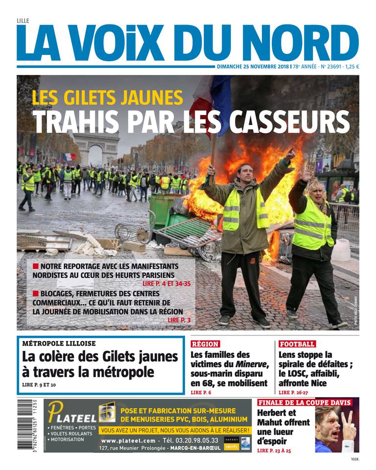 La Voix du Nord 25 novembre 2018 La Voix du Nord du 25 novembre 2018 à télécharger sur iPad