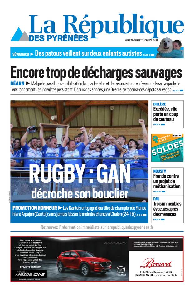 La République des Pyrénées 26 juin 2017 Abonnement République des Pyrénées Pas Cher avec BOUQUET ePresse.fr