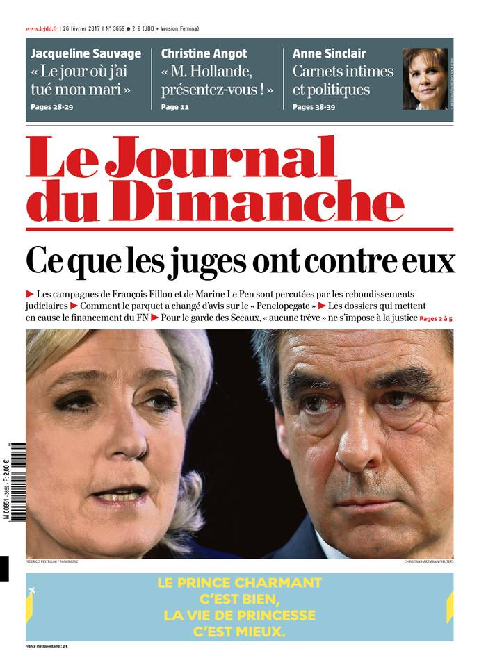 Le Journal du Dimanche 26 février 2017 Le Journal du Dimanche N°3659 du 26 février 2017 à télécharger sur iPad
