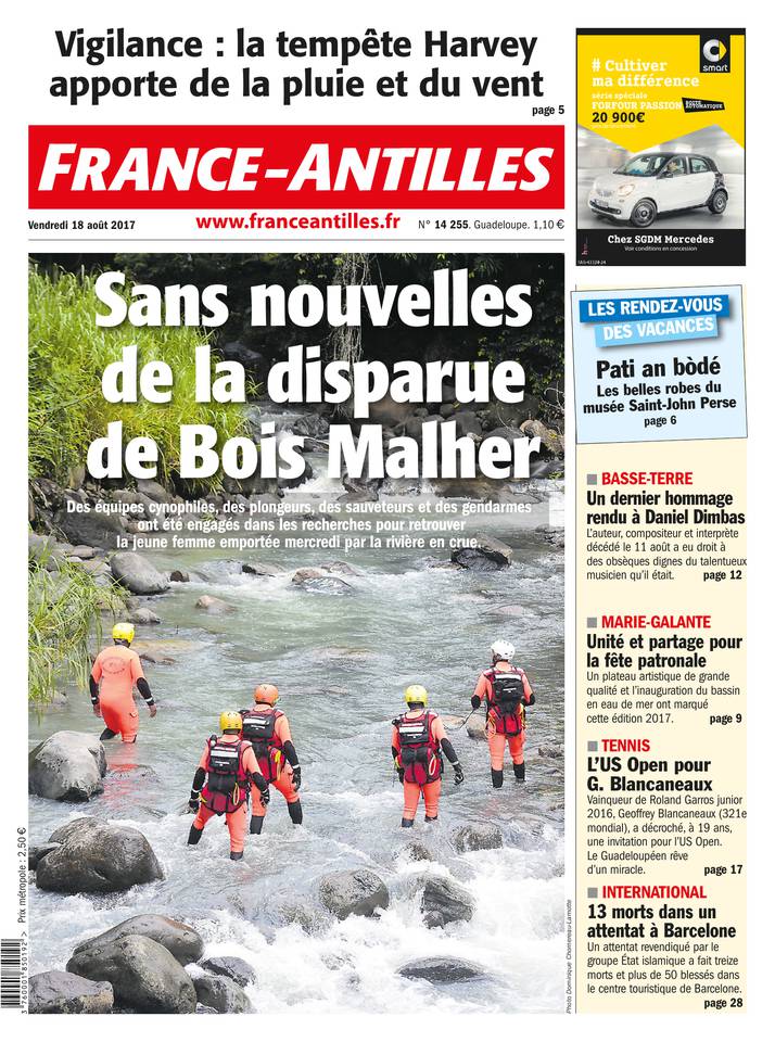 France-Antilles Guadeloupe 18 août 2017 Abonnement France-Antilles Guadeloupe Pas Cher avec le BOUQUET ePresse.fr