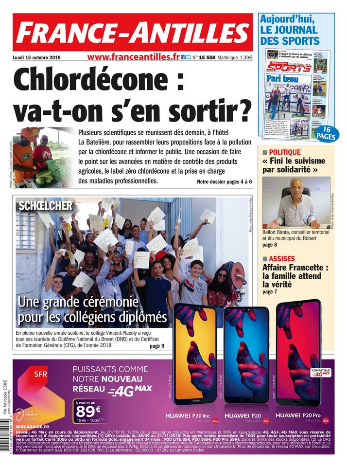 France-Antilles Martinique 15 octobre 2018 Abonnement France-Antilles Martinique Pas Cher avec le BOUQUET ePresse.fr
