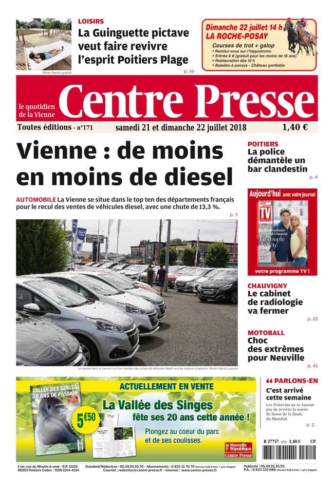 Centre Presse 21 juillet 2018 Abonnement Centre Presse Pas Cher avec le BOUQUET INFO ePresse.fr
