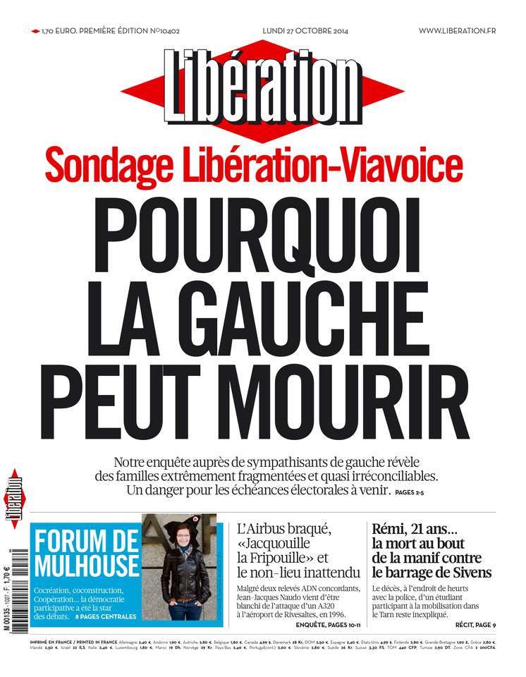Libération 27 octobre 2014 Libération du 27 octobre 2014 à télécharger sur iPad