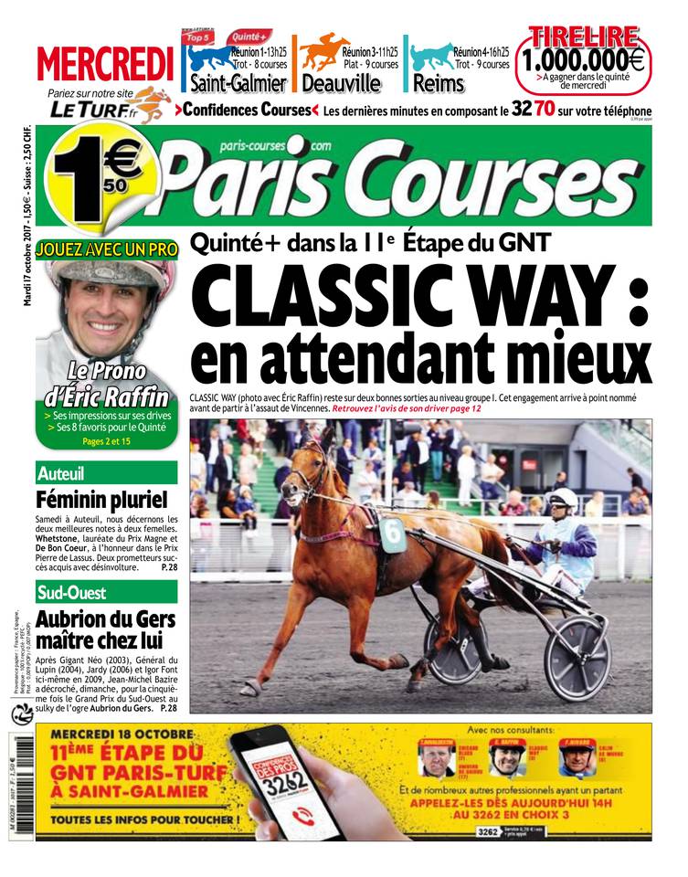 Paris Courses 17 octobre 2017 Abonnement Paris Courses Pas Cher avec le BOUQUET ePresse.fr