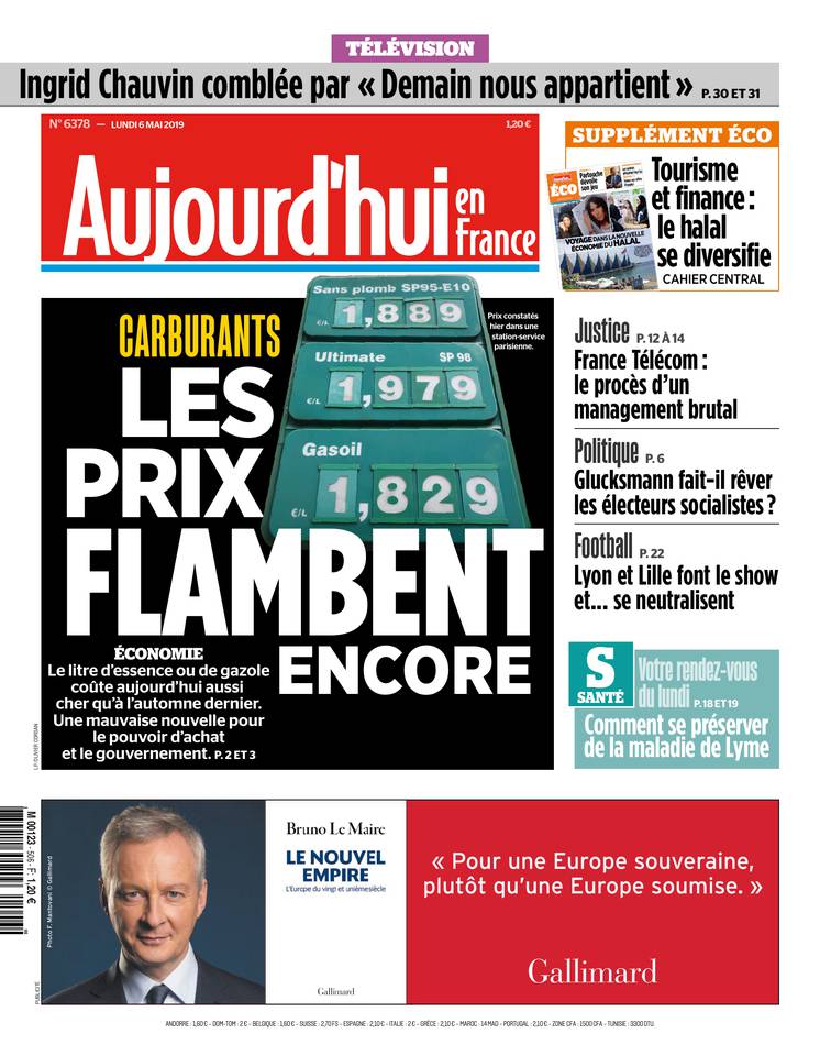 Aujourd'hui en France 06 mai 2019 Aujourd'hui en France du 06 mai 2019 à télécharger sur iPad