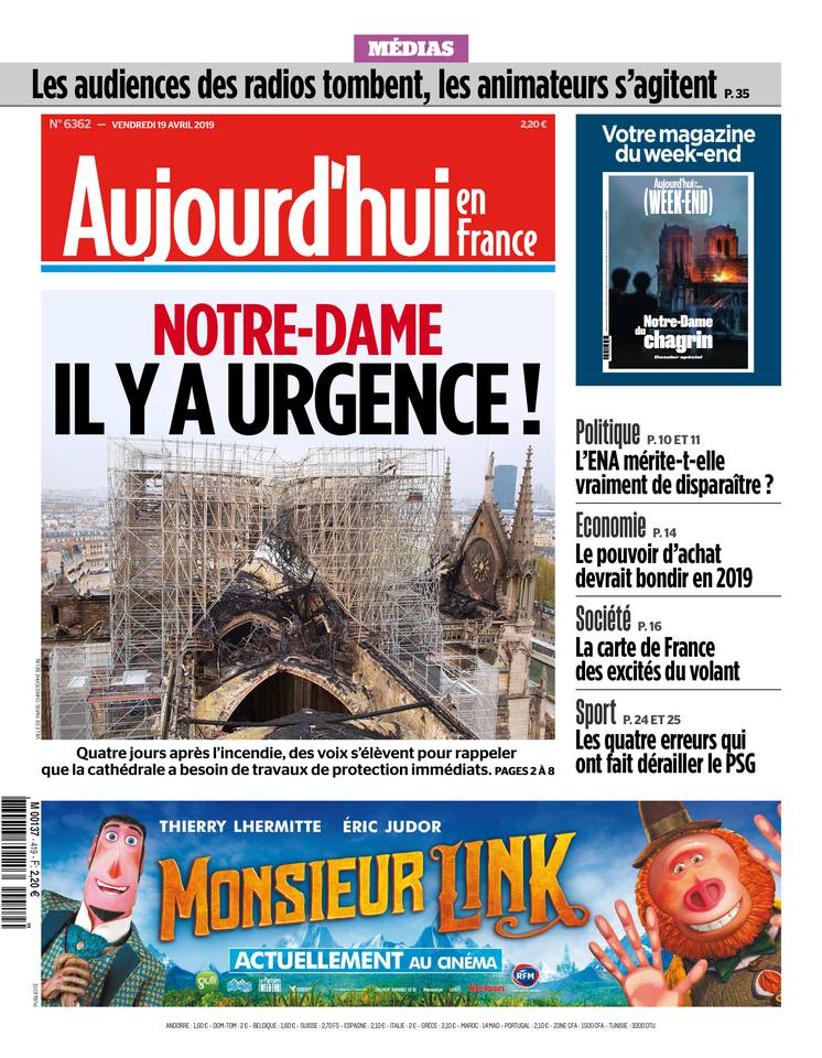Aujourd'hui en France 19 avril 2019 Aujourd'hui en France du 19 avril 2019 à télécharger sur iPad