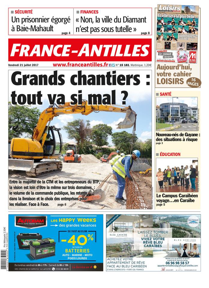 France-Antilles Martinique 21 juillet 2017 Abonnement France-Antilles Martinique Pas Cher avec le BOUQUET ePresse.fr