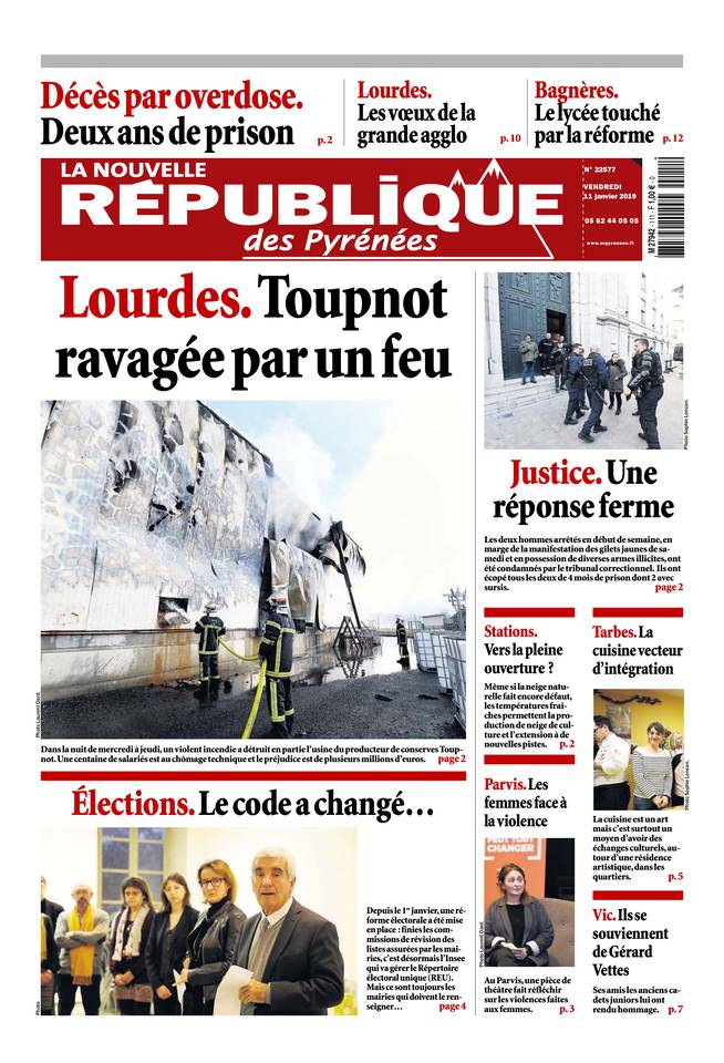 La Nouvelle République des Pyrénées 11 janvier 2019 La Nouvelle République des Pyrénées du 11 janvier 2019 à télécharger sur iPad